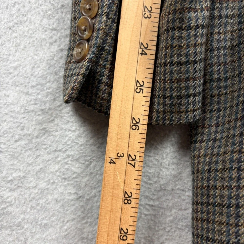 Lauren Ralph Lauren Blazer Mens 46R Brown Gun Club Check Wool Sport Coat Trad
